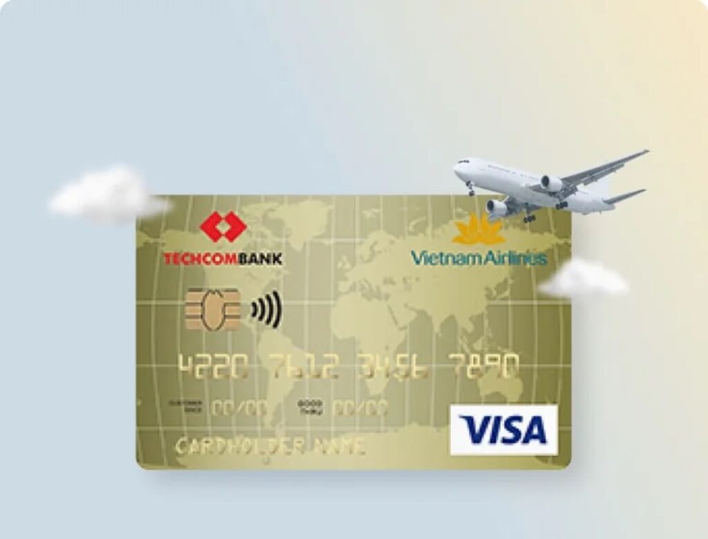 Thẻ tín dụng Vietnam Airlines Techcombank Visa Gold