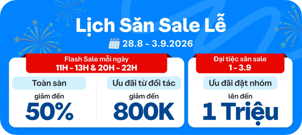 lịch săn sale lễ traveloka